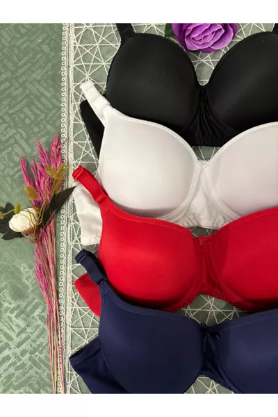 طقم صدرية نسائية داعمة بدون حشوة مع حمالات سلكية