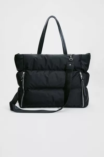 Borsa Tote in Stoffa con Cerniera