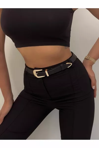 حزام نسائي بمشبك وجزء معدني، حزام سترة، حزام فستان، حزام قميص