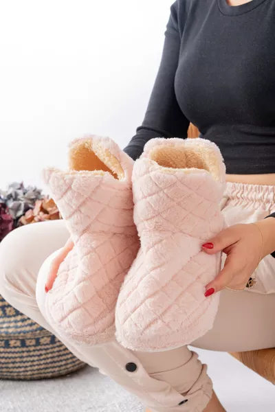 Kadın Panduf Ev Botu Ev Ayakkabısı Kalın Hafif Taban