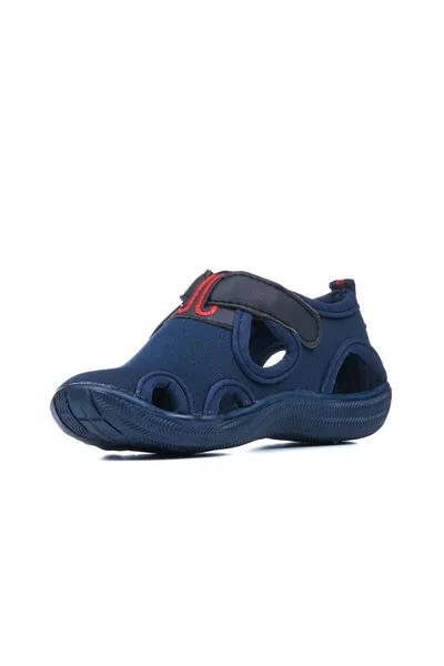 صندل يومي للأطفال للجنسين باللون الأزرق الداكن، بنعل مرن مقاوم للانزلاق، مزود بإغلاق لاصق، صيفي، أحذية بحر ورياض الأطفال 