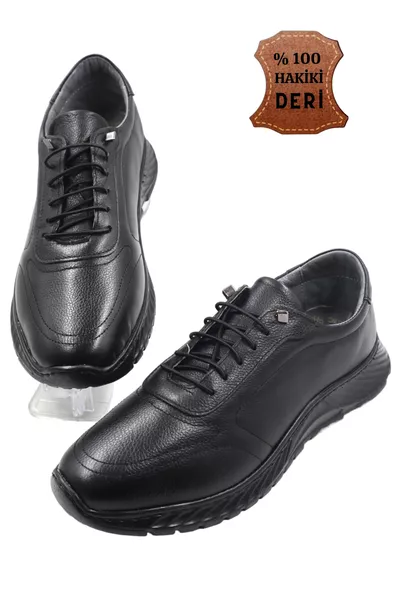 Erkek Iç Dış Hakiki Deri Ultra Rahat Hafif Tam Ortopedik Spor Günlük Ayakkabı