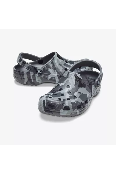 Classic Printed Camo Clog Erkek Gri Terlik