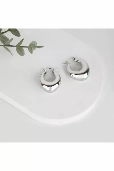 Orecchini a cerchio ovali vintage bombati