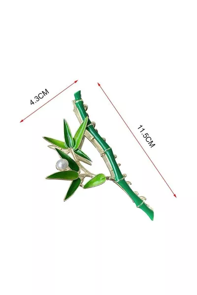 Grünes Bambus-Haarklammer