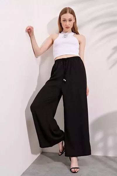 مقاس كبير نطاق واسع من المقاسات خصر مطاطي بنطلون أيروبين واسع