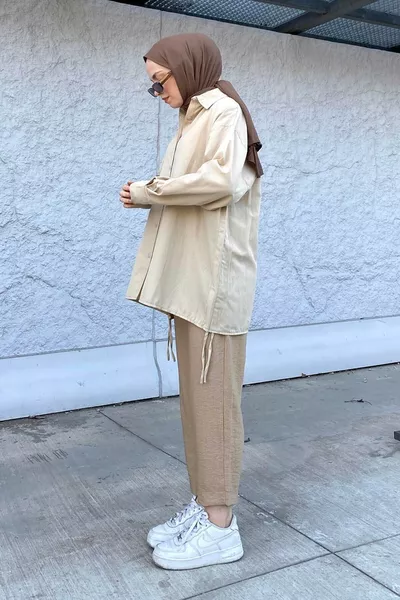 Oversized Shirt Beige