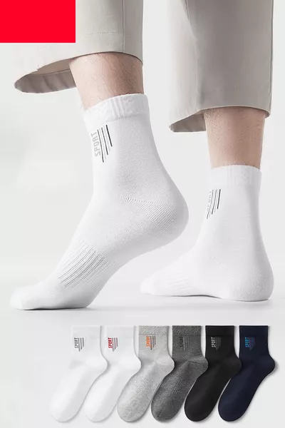 6 أزواج جوارب رياضية قصيرة للرجال