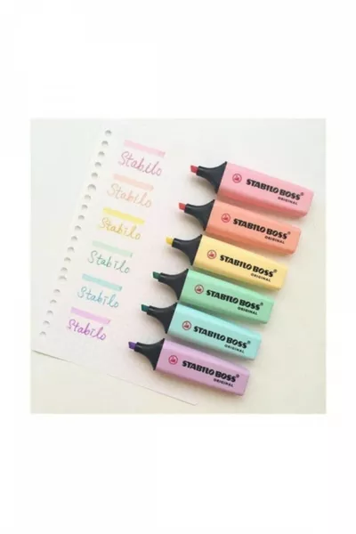 Оригинальный маркер Boss с фосфоресцирующим цветом, набор из 6 цветов