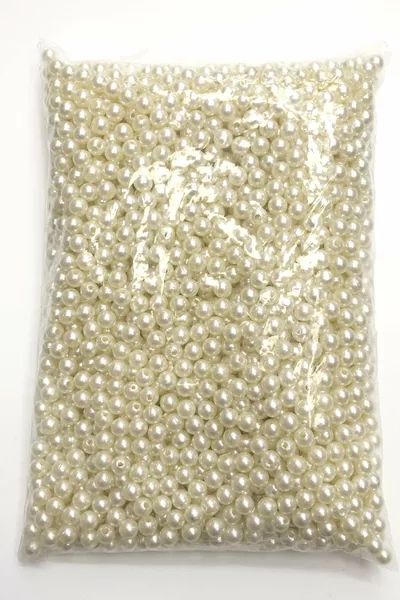 Кремава пластмасова перла 8 мм