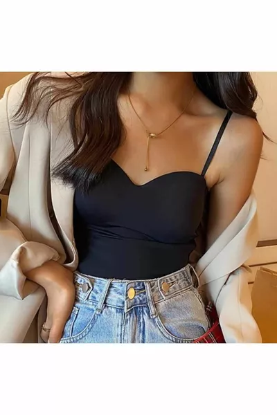 Strap Crop Bustier with Cups Crop Bustier with Bra Description and Measurements Available