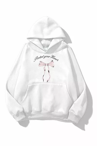 سويتر واقٍ للقلب للجنسين - أبيض