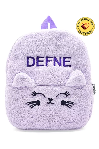 [ PERSONALIZED NAME ] Kitten Lila (FIGURE+NAME) 0-8 Years Children's Backpack, Kindergarten - Preschool