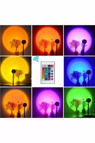 Nachtlamp Projector Met Afstandsbediening Zonsondergang  Verschillende Beelden Sunset Lamp Nieuwe Kinderkamerlamp