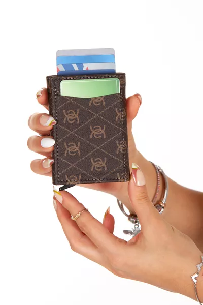 Adelina Unisex Rio Mechanische Automatische Schuifkaarthouder Portemonnee