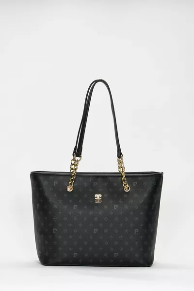 Borsa a Spalla Donna Monogram Nera 
