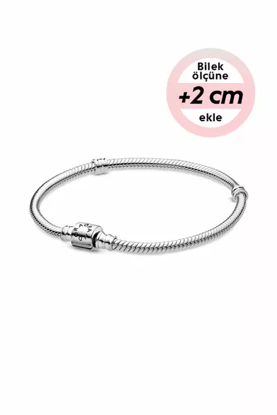 Moments Cilinder Gesp Zilveren Armband