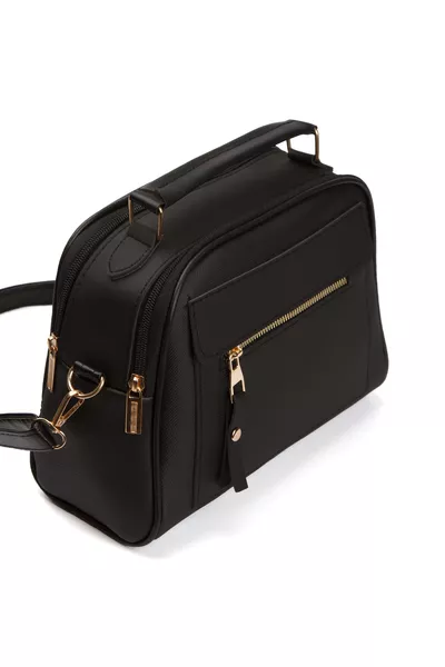 حقيبة يد وكتف نسائية يومية باللون الأسود من فرو فيزون عدد 2