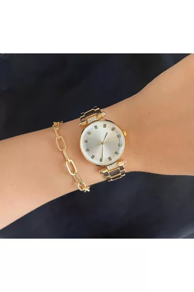 Metal sade zarif kadın kol saati BİLEKLİK