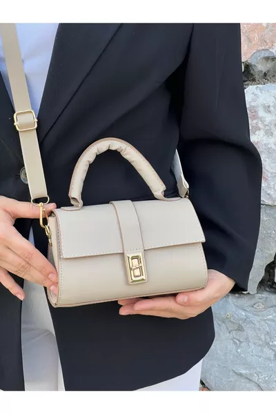 Nora Modell Beige Damen Hand- und Schultertasche