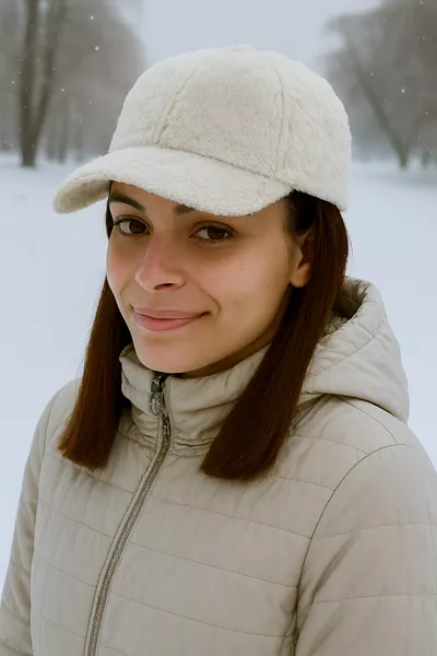 Casquette de baseball tendance en peluche d'hiver pour femme