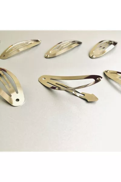 Fermaglio in metallo con scatto, fermaglio di qualità, confezione da 6 cm, molletta per capelli, molletta per trecce, molletta per capelli per bambini