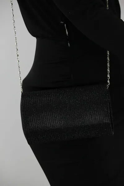 Black Sequin Gilt Woman's Evening Clutch Bag