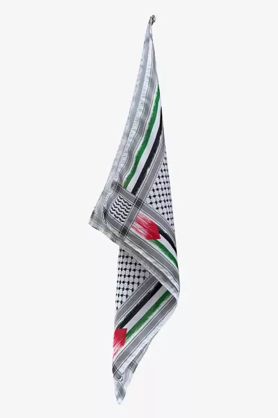 Keffiyeh Muster Palästina Flagge Puschel Schal