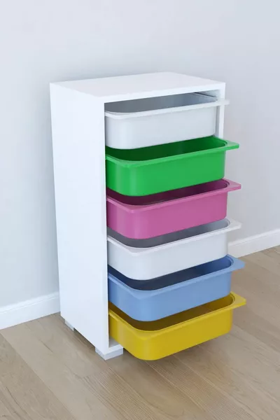 Armoire à jouets polyvalente à 6 paniers