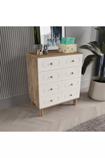 DOVA 4-РAЗТРОВ ШИФОНЬЕР - MDF ВРАТА, цвят камъче