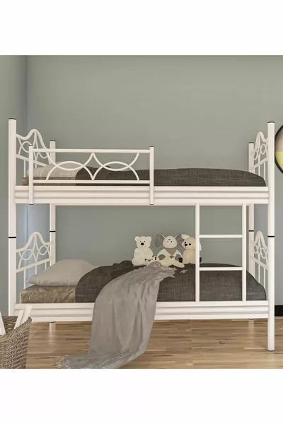 هزار ميتال سرير بطابقين أبيض