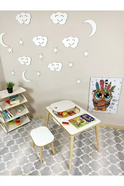 Children's Play Activity Desk Single Compartment Activity Table