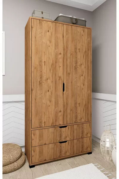 Atlas 2-Door 2-Drawer Multi-Purpose Wardrobe