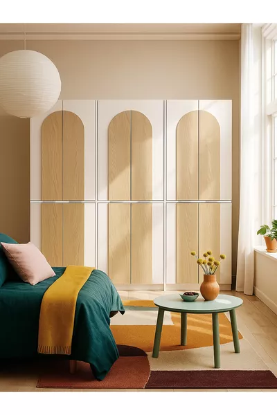 Poy 6-Door Wardrobe -  cm H,  cm W - Wardrobe for Teen and Bedroom