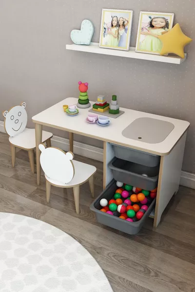 مكتب طفلي للدراسة والألعاب والنشاطات طاولة صيفية