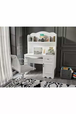 % MDF Lisa Desk White (INCLUDING UPPER UNIT)