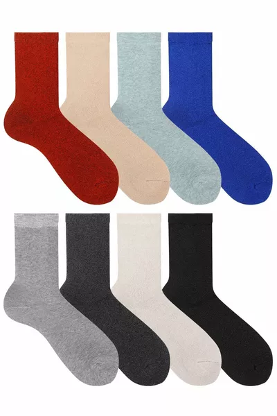 8 paia di calzini da donna con presa per asciugamano invernali resistenti al tallone e alla punta
