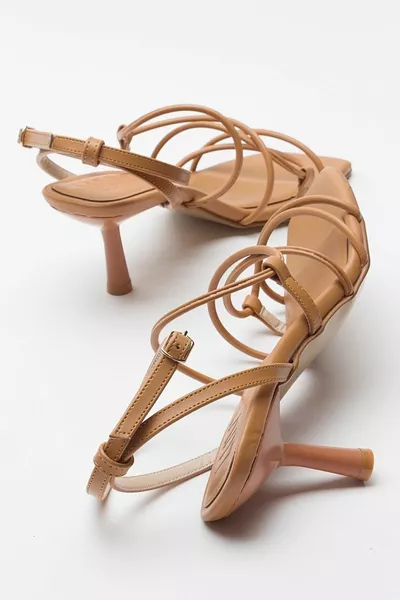 STAY Tan sandalen met hak voor dames