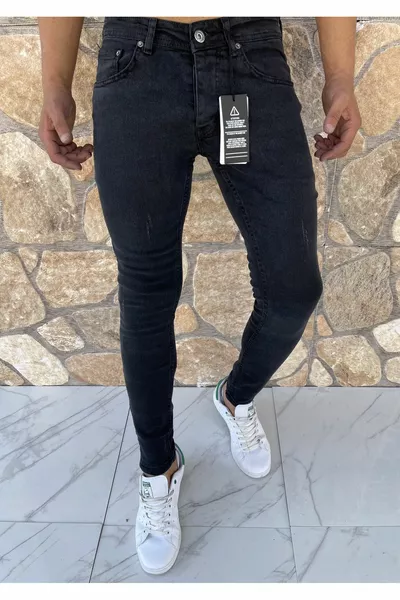 جينز رجالي سكيني فيت ليكرا أنثراسايت الأظافر