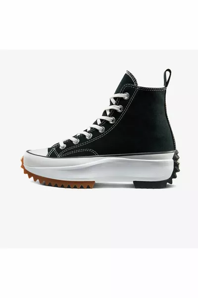 Sneaker Femme C Run Star Hike Canvas Platform Noir/Blanc Toile