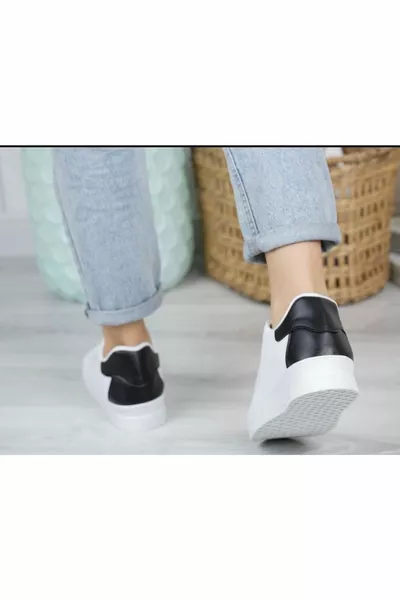 Femme Blanc Noir Sneakers Sneakers