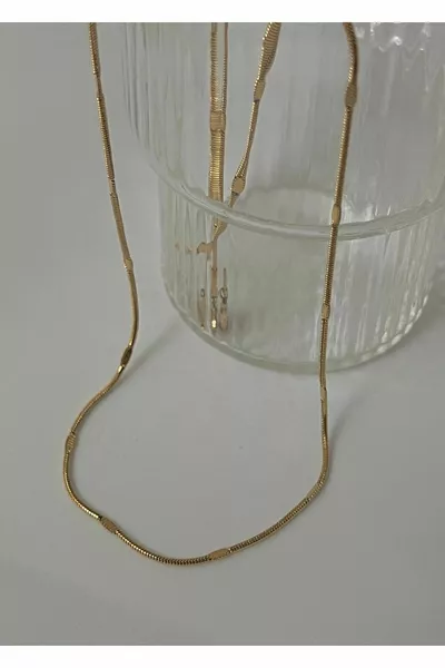  см унисекс колие със стоманена плоча