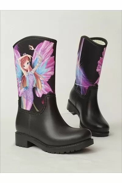 فلورا وينكس المطبوعة للفتيات أحذية المطر للماء