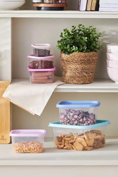 درة الأرجواني 6 قطعة حاوية تخزين