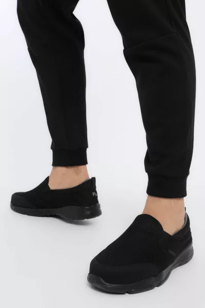 Черный - Liponice Мужская комфортная обувь