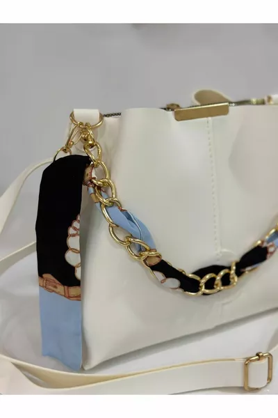 المرأة وشاح سلسلة التبعي جلد ناعم 3 مقصورة اليد الذراع وحقيبة الكتف