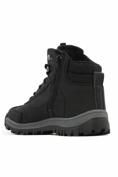 Jongens Koudebestendige Rits Thermische Voering Zwarte Trekkinglaarzen