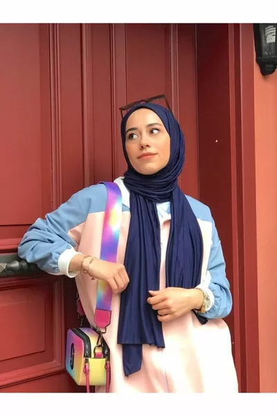 فسكوزي ممشط شال كحلي أزرق لا يظهر في الداخل لا يتعرق