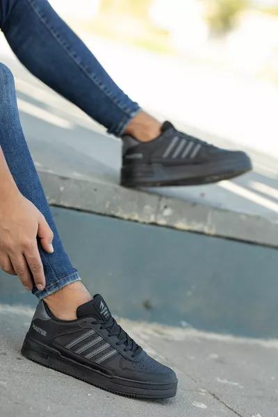 الرجال أسود عارضة عارضة دائم مريح خفيف الوزن لينة وحيد حذاء رياضي عارضة