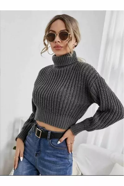 ♦ Gebreide Coltrui Dames Crop Thessaloniki Crop